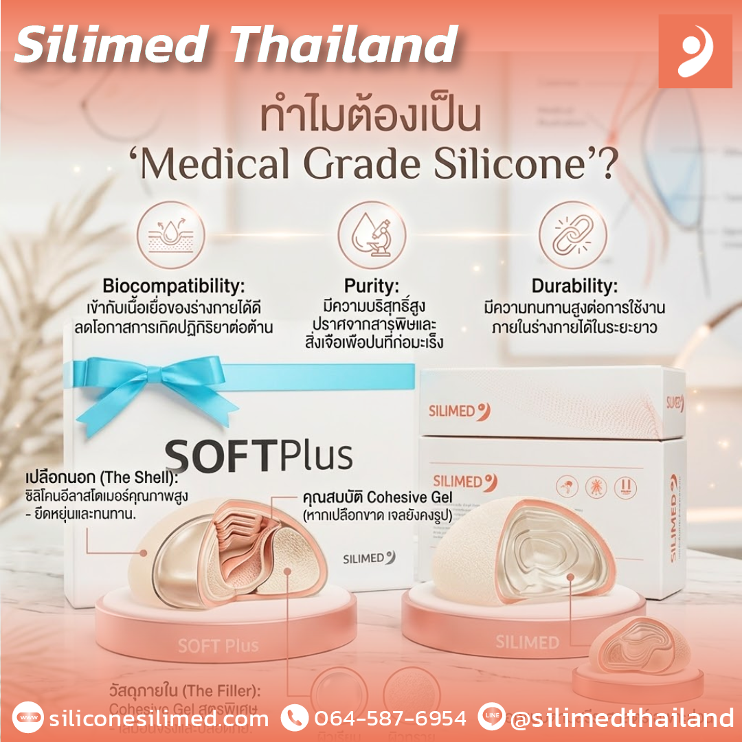 ซิลิโคนเต้านมเทียมทำมาจากอะไร?