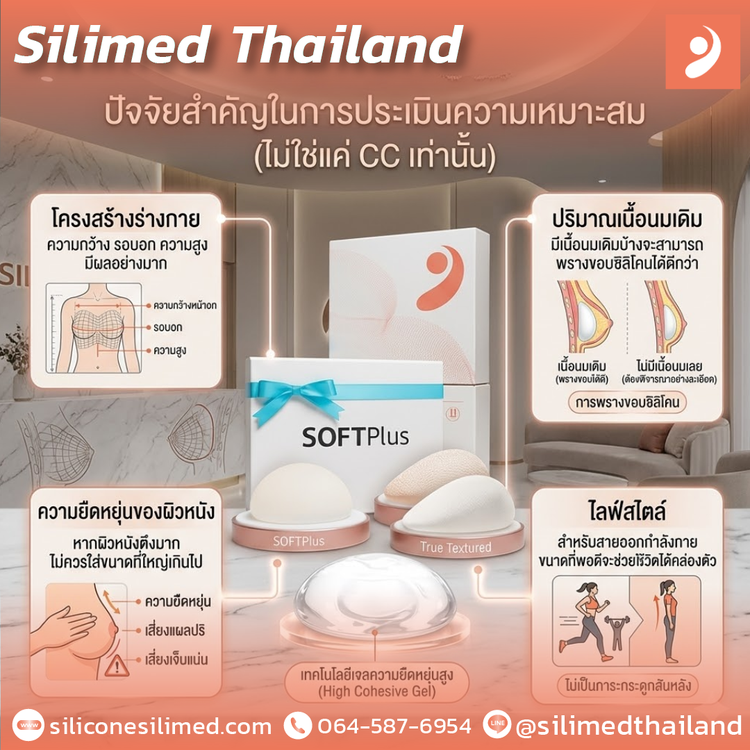 เลือกขนาดเต้านมเทียมอย่างไรให้พอดีกับตัว? 